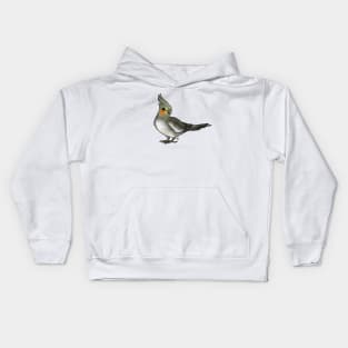 Bird - Cockatiel - Gray Female Kids Hoodie